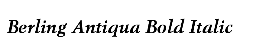 Berling Antiqua Bold Italic