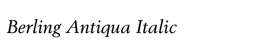 Berling Antiqua Italic