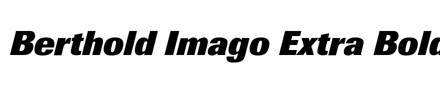 Berthold Imago Extra Bold Italic