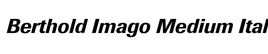 Berthold Imago Medium Italic