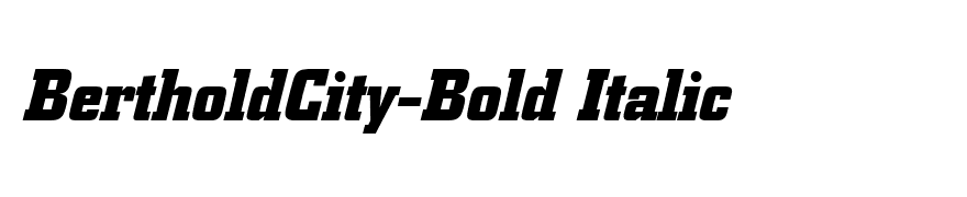 BertholdCity-Bold Italic