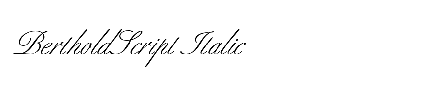 BertholdScript Italic