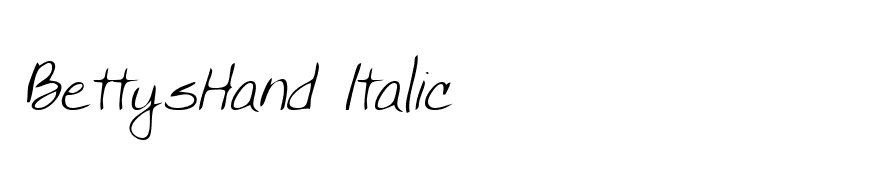 BettysHand Italic