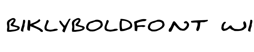 BiklyBoldFont Wide