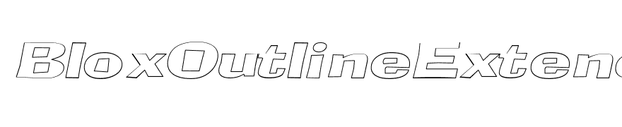 BloxOutlineExtended Italic