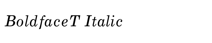 BoldfaceT Italic