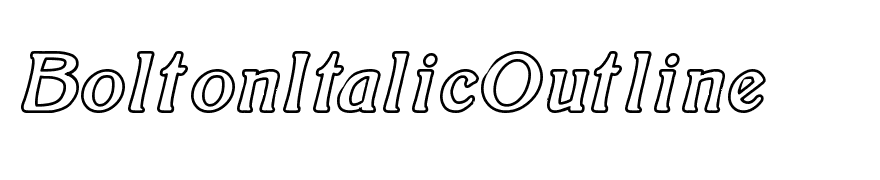 BoltonItalicOutline