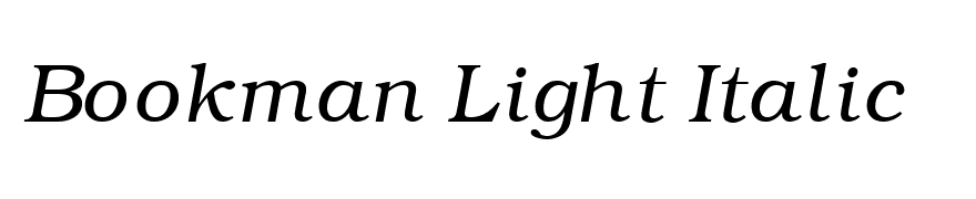 Bookman Light Italic