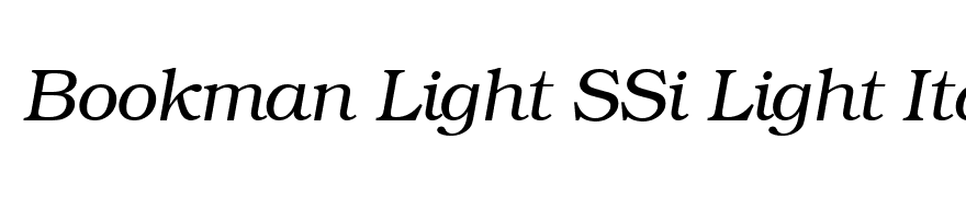 Bookman Light SSi Light Italic