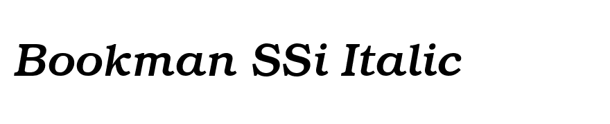 Bookman SSi Italic