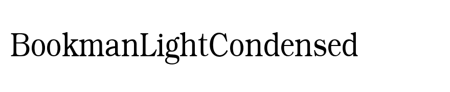 BookmanLightCondensed