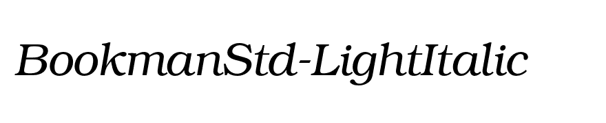 BookmanStd-LightItalic