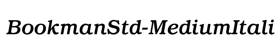 BookmanStd-MediumItalic