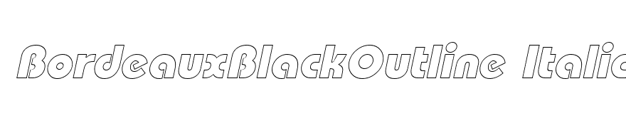 BordeauxBlackOutline Italic