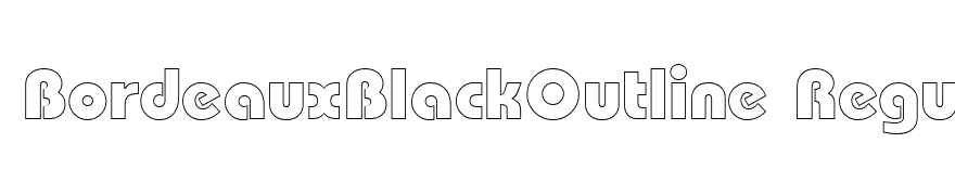 BordeauxBlackOutline Regular