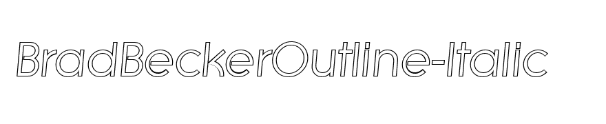 BradBeckerOutline-Italic