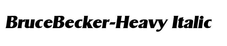 BruceBecker-Heavy Italic