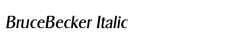 BruceBecker Italic