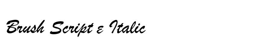 Brush Script e Italic