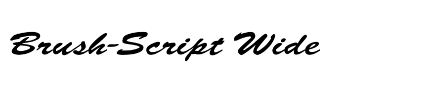 Brush-Script Wide