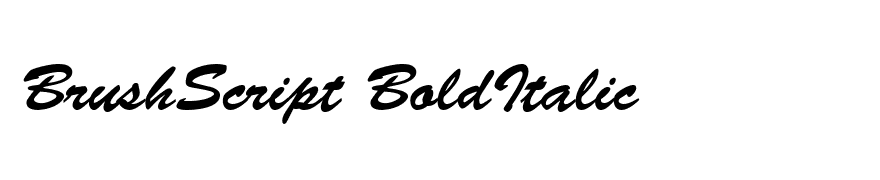 BrushScript BoldItalic