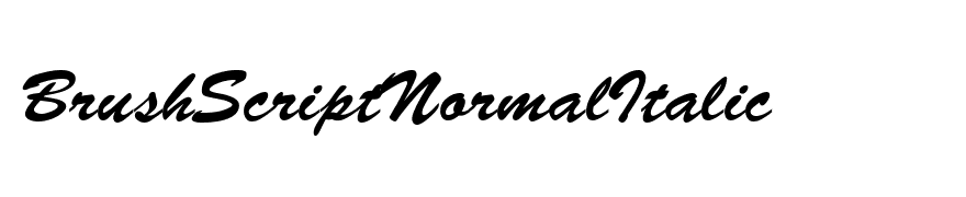 BrushScriptNormalItalic