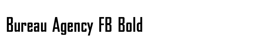 Bureau Agency FB Bold