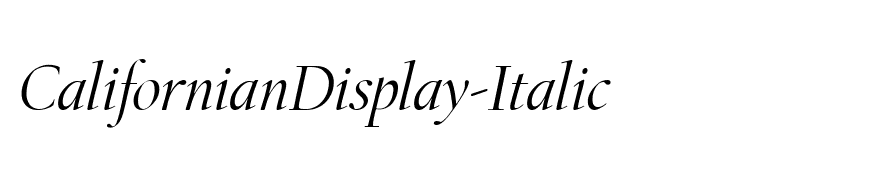 CalifornianDisplay-Italic