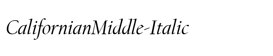 CalifornianMiddle-Italic