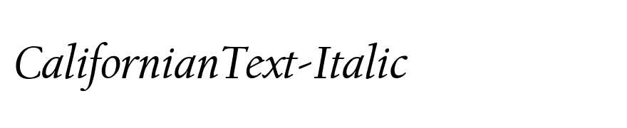 CalifornianText-Italic