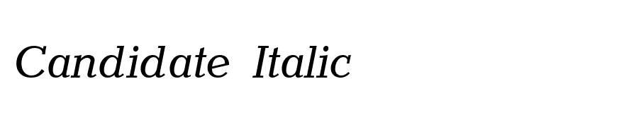 Candidate Italic