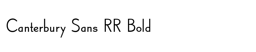 Canterbury Sans RR Bold