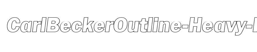 CarlBeckerOutline-Heavy-Italic