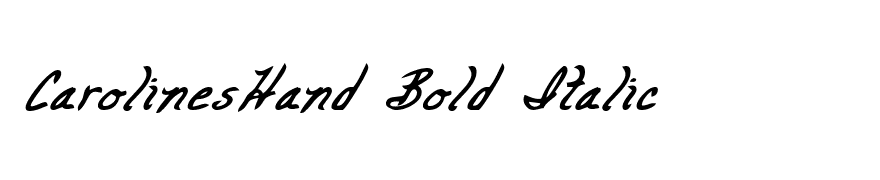 CarolinesHand Bold Italic