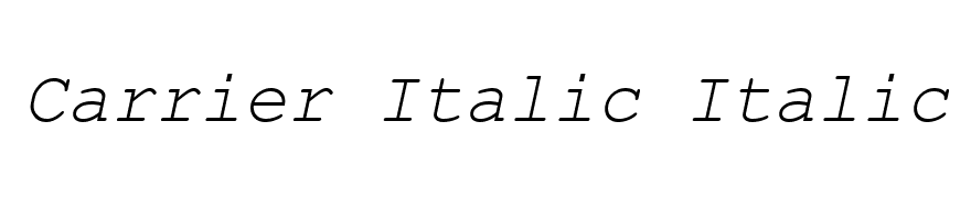 Carrier Italic Italic