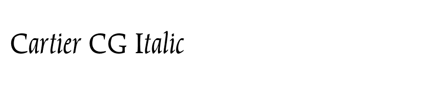 Cartier CG Italic