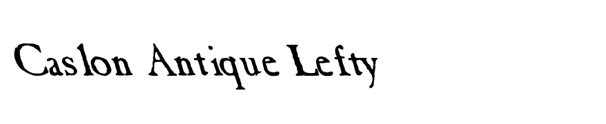 Caslon Antique Lefty