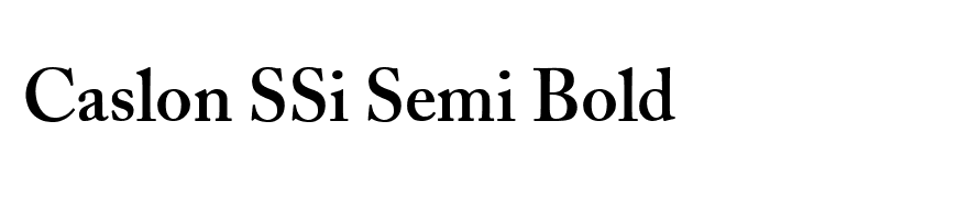 Caslon SSi Semi Bold