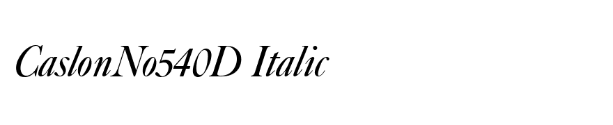 CaslonNo540D Italic