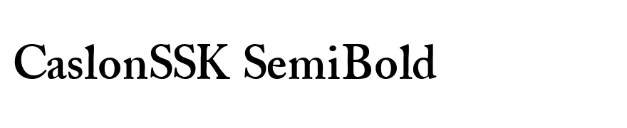 CaslonSSK SemiBold