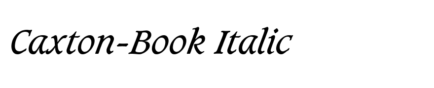 Caxton-Book Italic