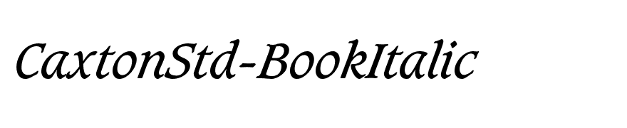 CaxtonStd-BookItalic