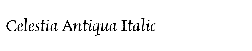 Celestia Antiqua Italic