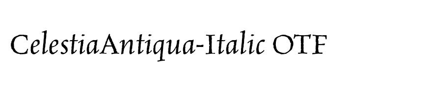 CelestiaAntiqua-Italic OTF