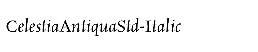 CelestiaAntiquaStd-Italic