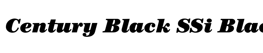 Century Black SSi Black Italic