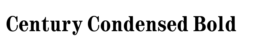 Century Condensed Bold