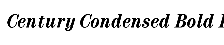 Century Condensed Bold Italic