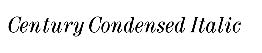 Century Condensed Italic