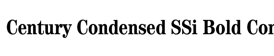 Century Condensed SSi Bold Condensed